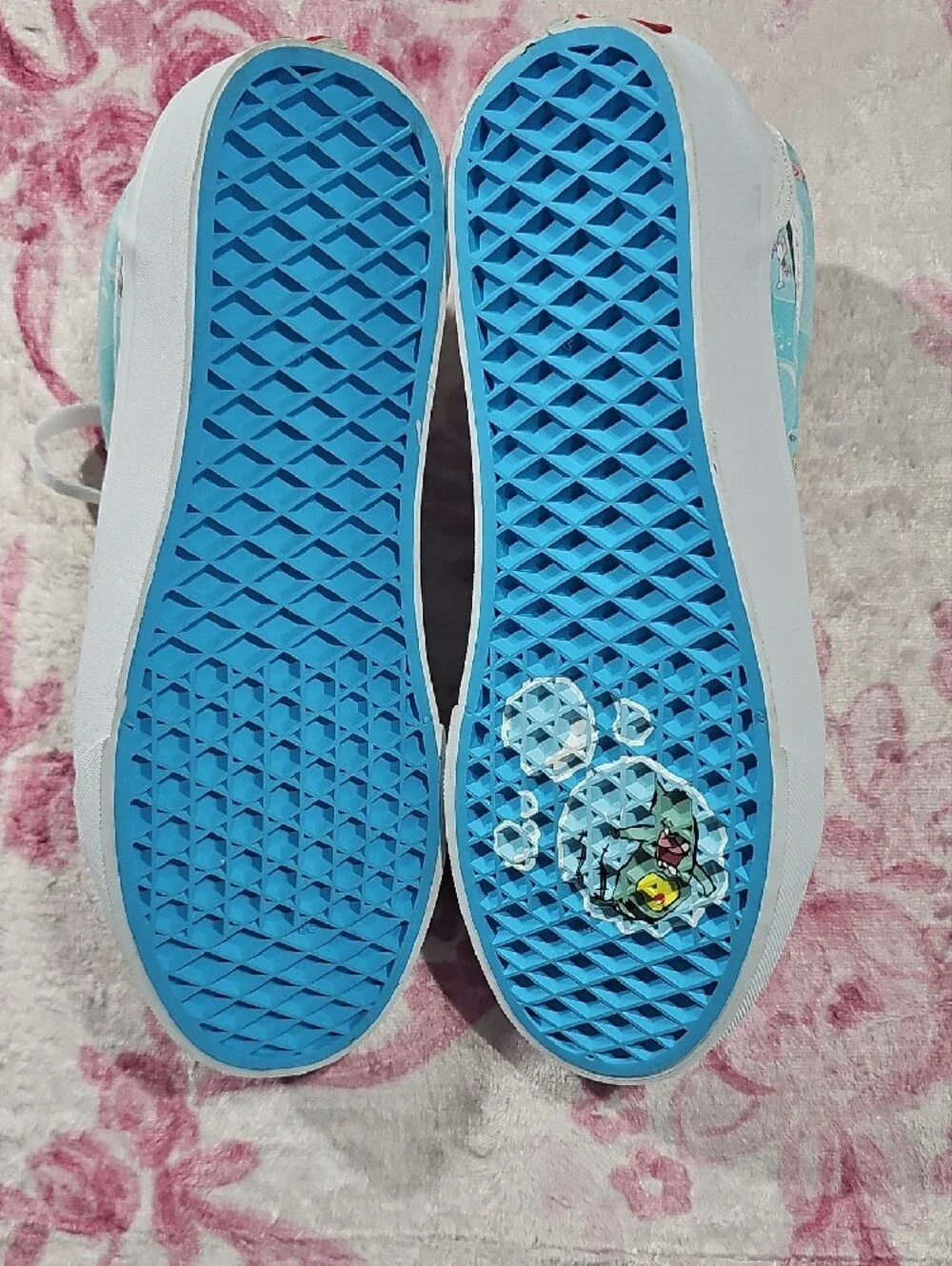 Vans Old Skool SpongeBob SquarePants Light Blue White Sneakers Mens 6 Womens 7.5